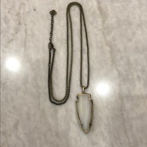 Kendra Scott Kimmy necklace, white agate